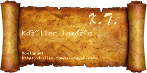Küller Tamás névjegykártya